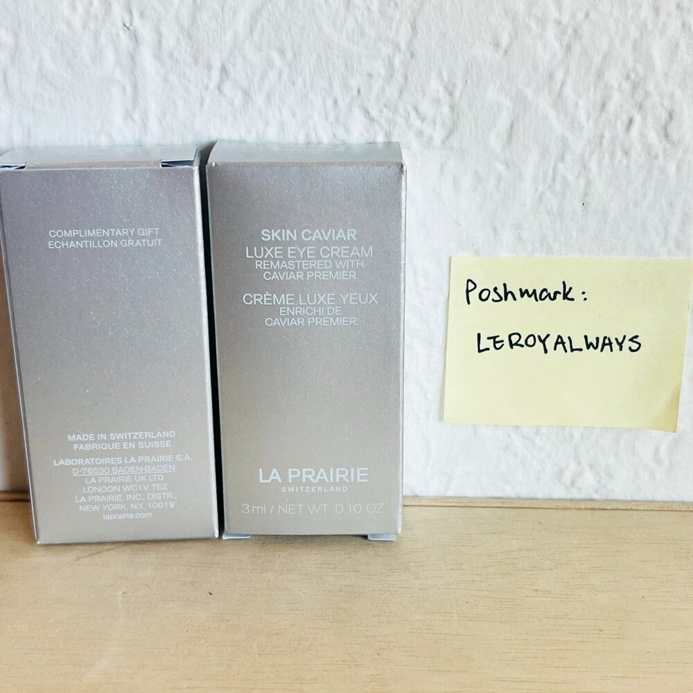 2X BNIB La Prairie Skin Caviar Luxe Eye Cream 0.1 oz / 3 ml ea.